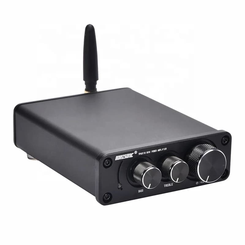 Mini Power Amplifier Mini Audiophile Hi-Fi Digital Amplifier BT 5.0 Stereo 100W Amplifier for Home Audio