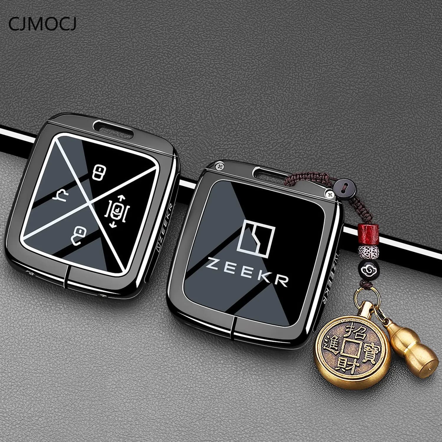 For 2026 Zeekr 7X Key Case Cover, Zinc Alloy Metal Protective Car Key Fob Shell, Shockproof Smart Keychain, Zeekr Accessories