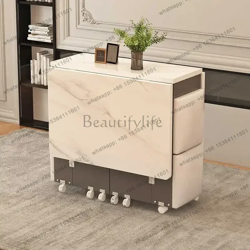 Extendables Small Dining Tables White Folding Modern Restaurant Dining Tables Kitchen Salon Mesas
