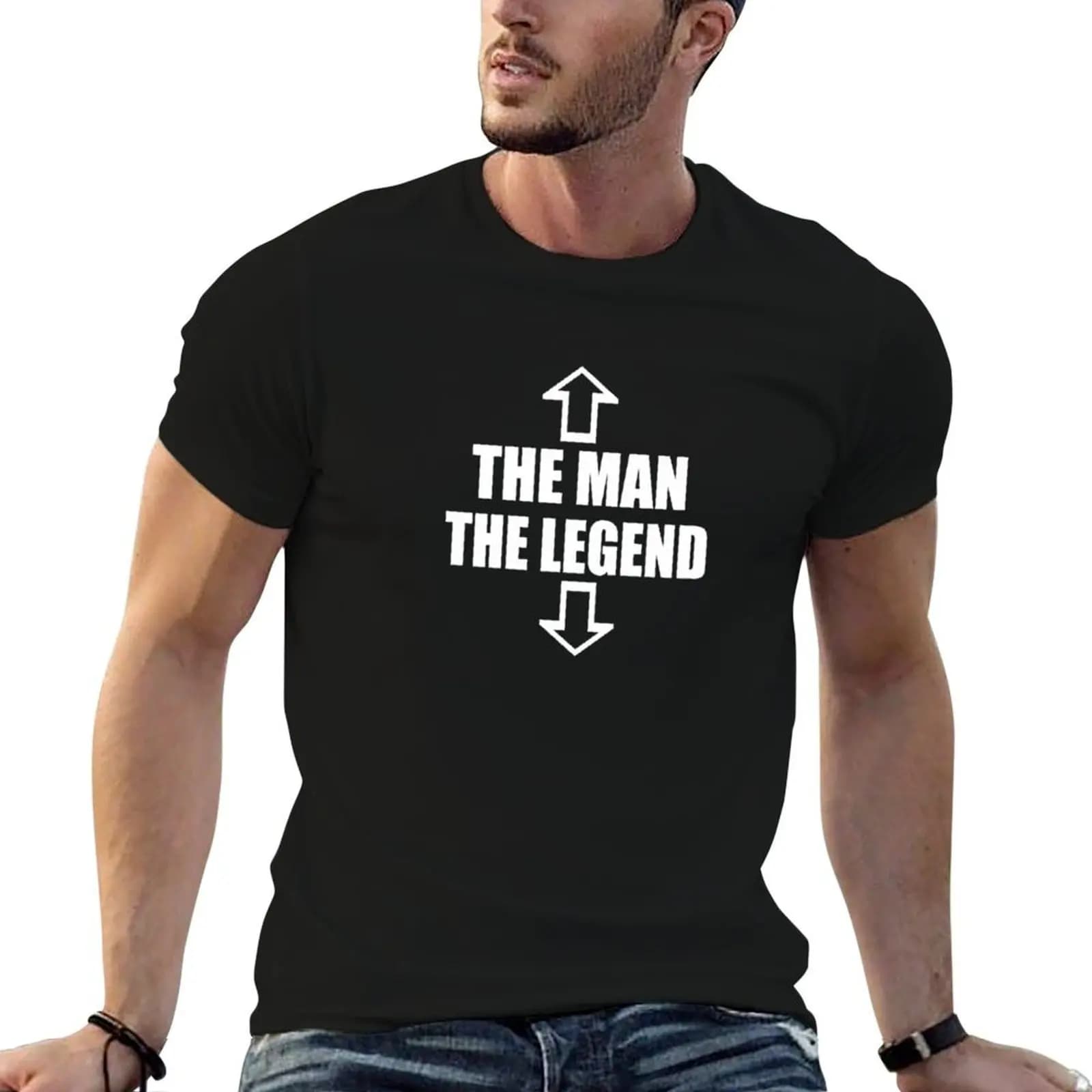 The man the legend T-Shirt luxury designer Personalized t-shirt plus size men clothing