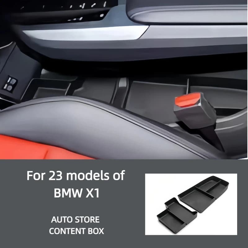For 23 BMW X1 Center Console Lower Storage Box Car Central Modification Storage Box Organizing Accessories