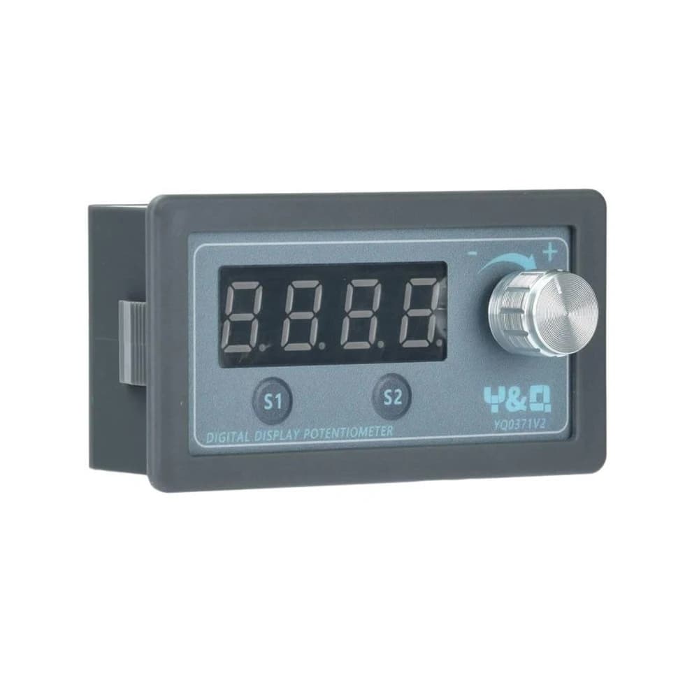 Potentiometer Frequency Meter 4-Digit LED Digital Display Adjustable Resistor PLC Frequency Converter 1K/5K/10K Resistance Value
