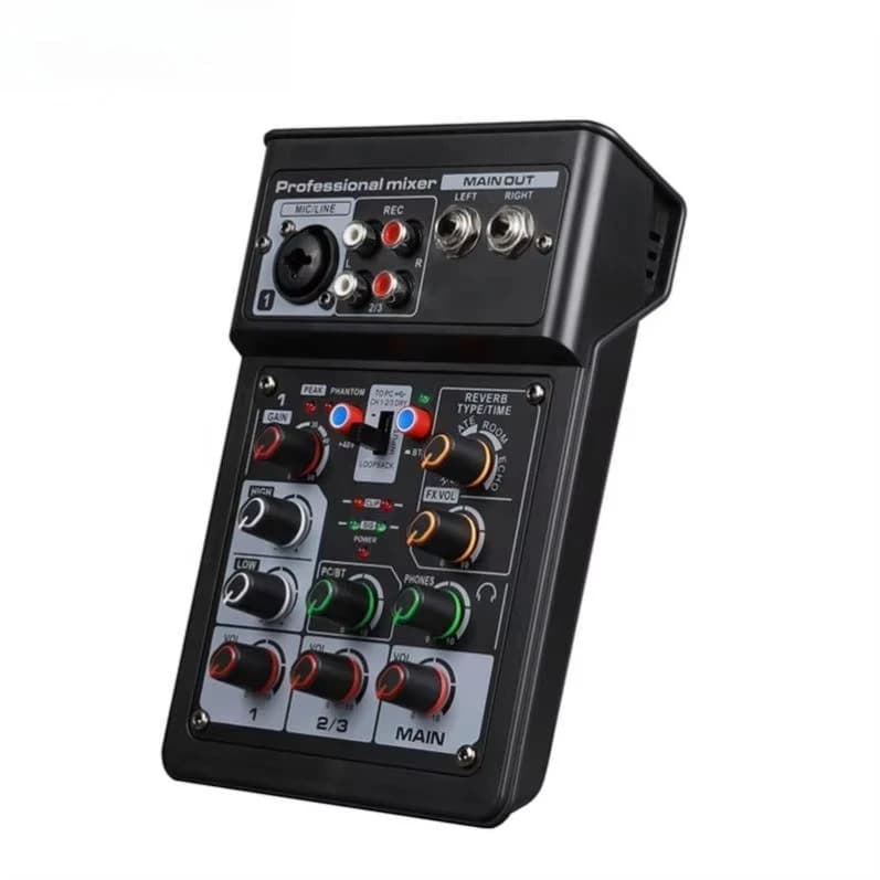 Professional Portable Mini Usb Audio Interface DJ Mixer Console Echo for Musical Instrument Microphone Recording