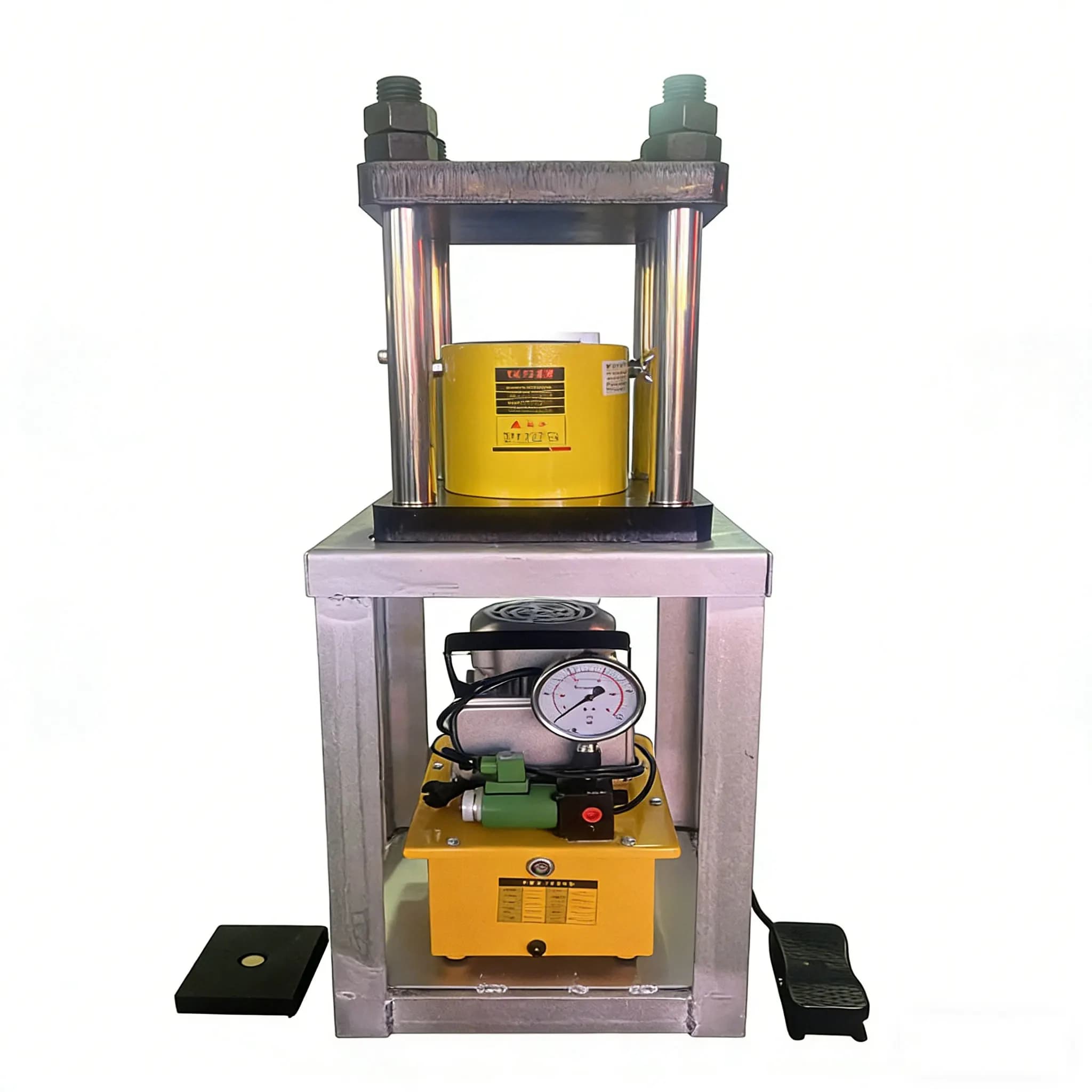 【New】Small 100T Industry Embossing Machine Coin Making Machine Hydraulic Minting Stamping Embossing Press Machine for Jewelry Ma