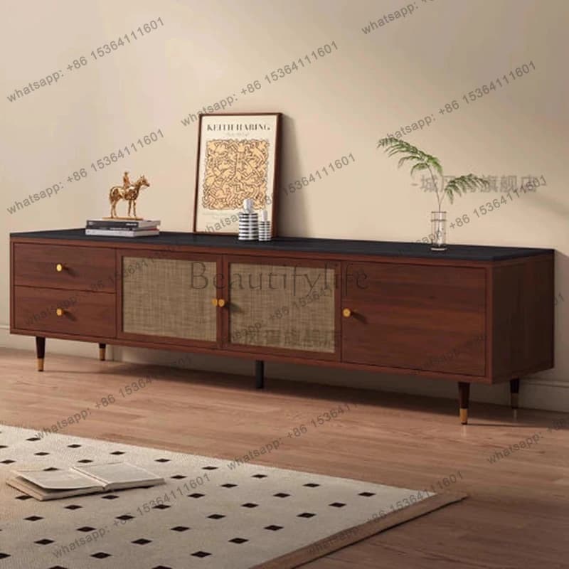 Wood Drawers Tv Stands Universal Aesthetic Minimalist Designer Tv Table Hallway Living Room Muebles Para Tv Unique Furniture