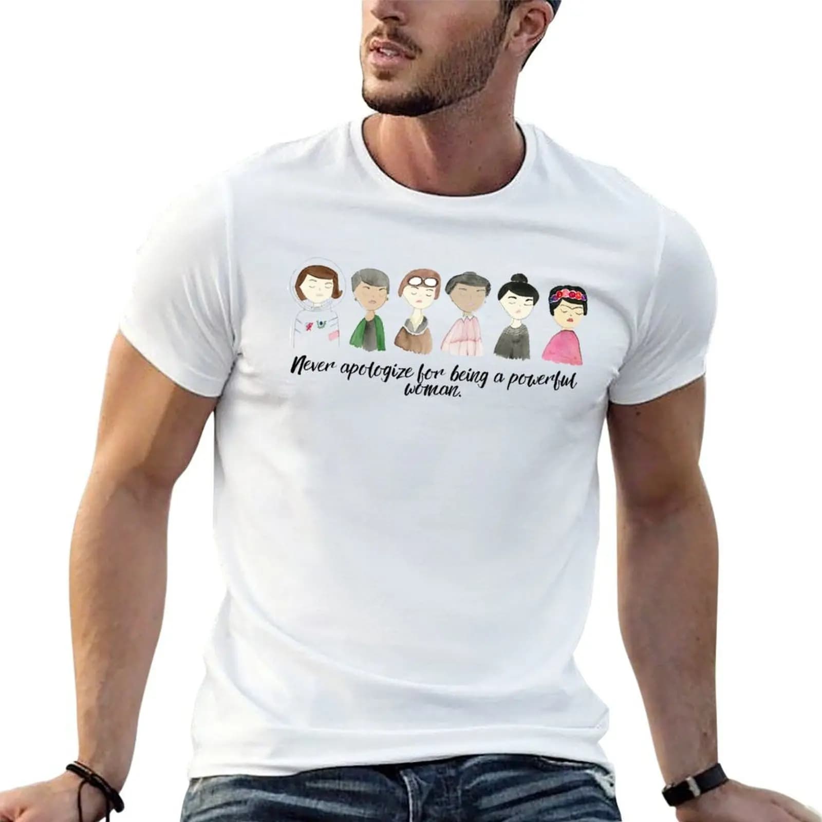 Powerful Women T-Shirt street wear valentines clothes Men's t-shirts