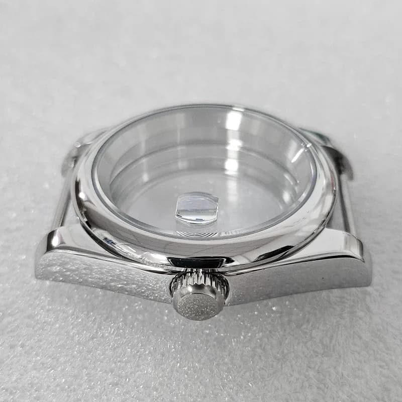 Watch Accessories 36/39mm Arc Stainless Steel Transparent Bottom Sheet Sapphire Glass