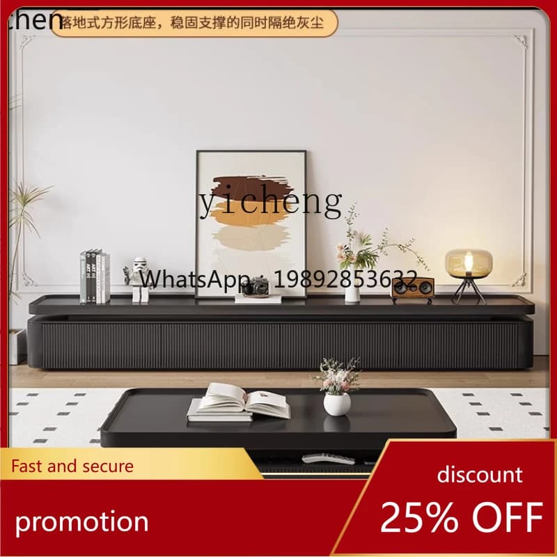 HXL  French retro  living room home black and white coffee table TV cabinet combination