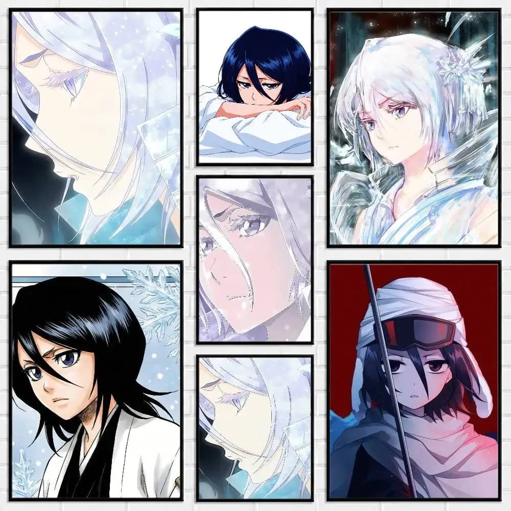 Hakka no Togame  Rukia Kuchiki Bleach Poster Versatile HD Waterproof Wall Art Self-Adhesive Decor for Any Space Ideal Gift