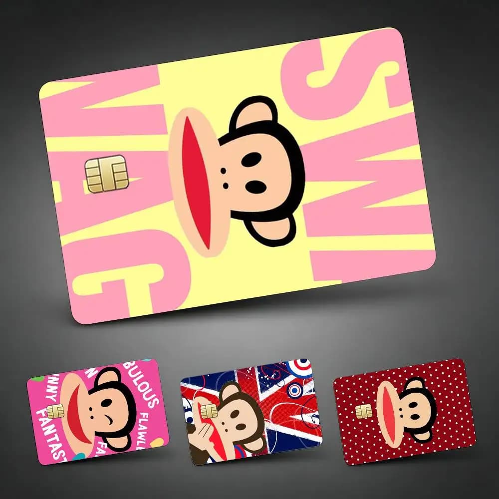 Anime P-PaulS F-Frank Decorative Waterproof Film Skin Cover Credit Card Stickers Debit Front Bank Bus Pass