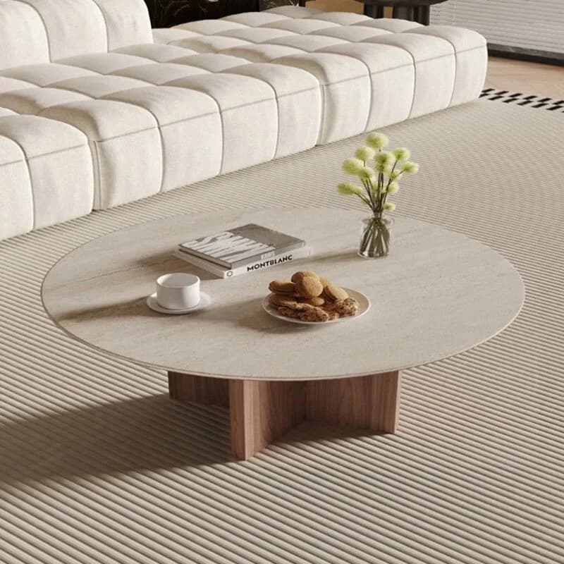 Japandi European Coffee Table Design Luxury Hotel Decor Coffee Table Storage Nesting Meubles Maison Living Room Furniture