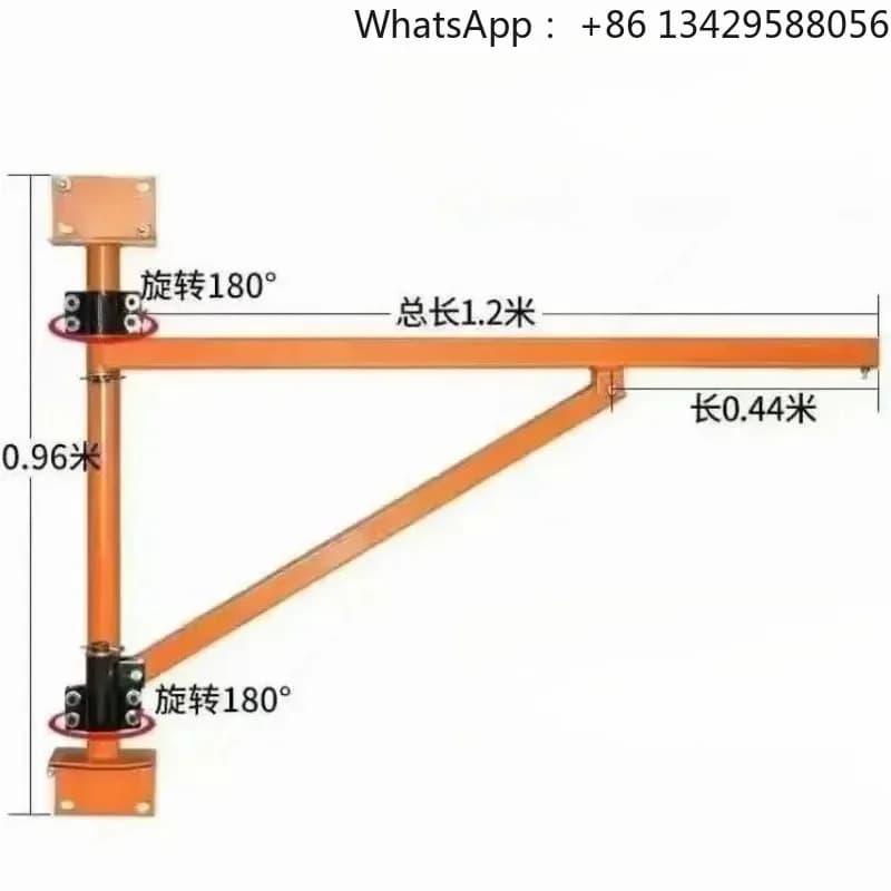 220V Fast Electric Hoist Small Lifting Crane with Column Bracket for Home Decoration