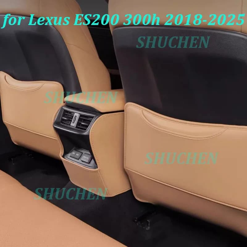 Car Seat Anti-kick Pad for Lexus ES 200 300H 2018-2025 Seat Back Kick Leather Dirt-proof Protective Cover Interior Accessories