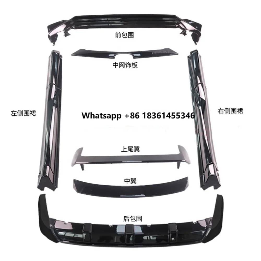 For  Vezel HRV 2022 Modified Front Shovel Rear Lip Spoiler Side Skirt Tail Wing Top Wing Grille Strip Car Kit