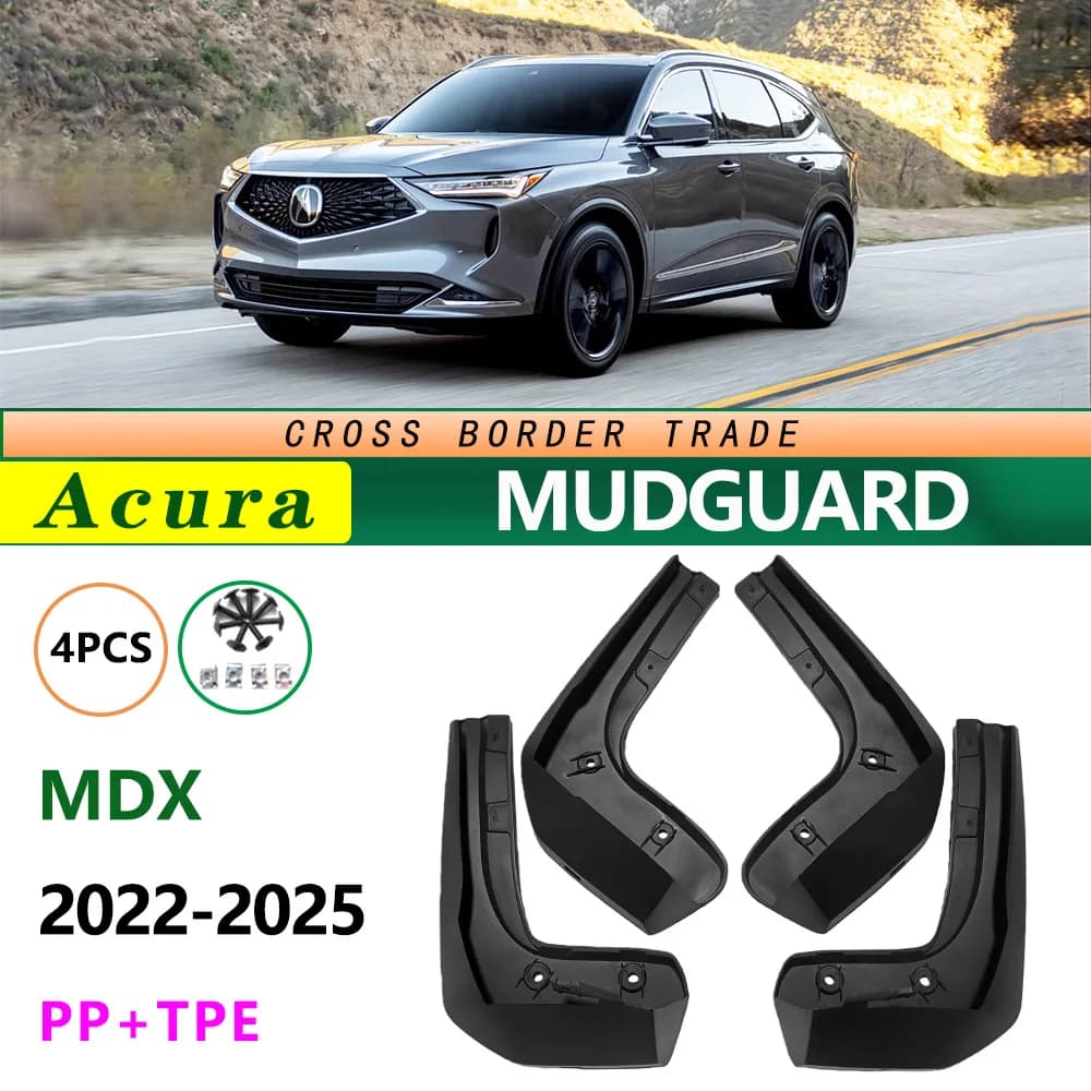 For Acura MDX 2022-2026 Mud Flaps OE Style Splash Guards Set of 4 Anti-Splash Protection Perfect Fit for Sporty SUV