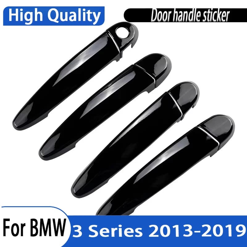 Glossy Black Chrome Car Door Handle Cover Trim Sticker Styling Auto Accessories For BMW 3 Series 2013-2019 F34 F30 F31 F35 F80