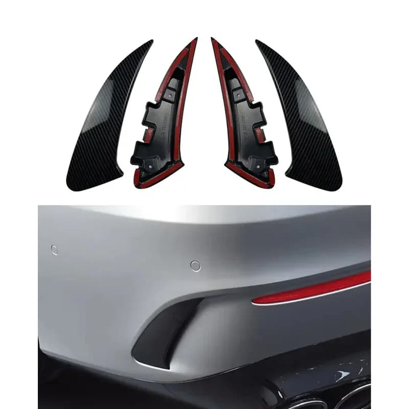 Car Rear Bumper Splitter Spoiler Canard Air Vent  For Mercedes Benz CLA Class C118 AMG Sport CLA200 CLA220 2020 2021