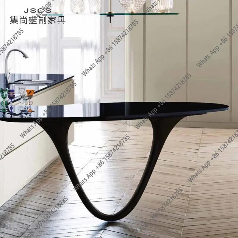 J Nordic Minimalist Art-grade Table Feet Light Luxury Special-shaped Table Legs Creative Design Home Exhibition Hall Table Brack