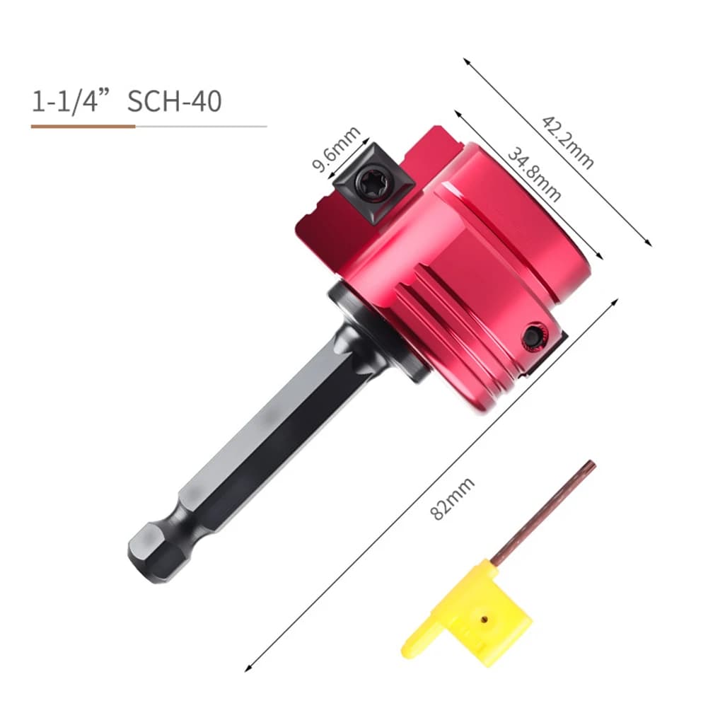 1pc PVC Pipe Reamer 6.35mm Hex Shaft Plumbing Tool PVC ABS Drain Water Pipe Joint Tool Drill Bits Clean Cement Remnants Tools
