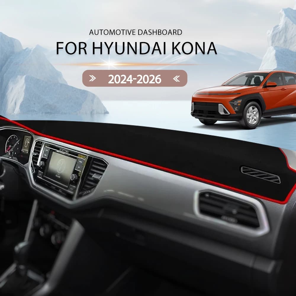 For Hyundai Kona 2024 2025 2026  Dash Mat Sun Shade Anti-UV Carpets Car Accessories Car Dashboard Cover