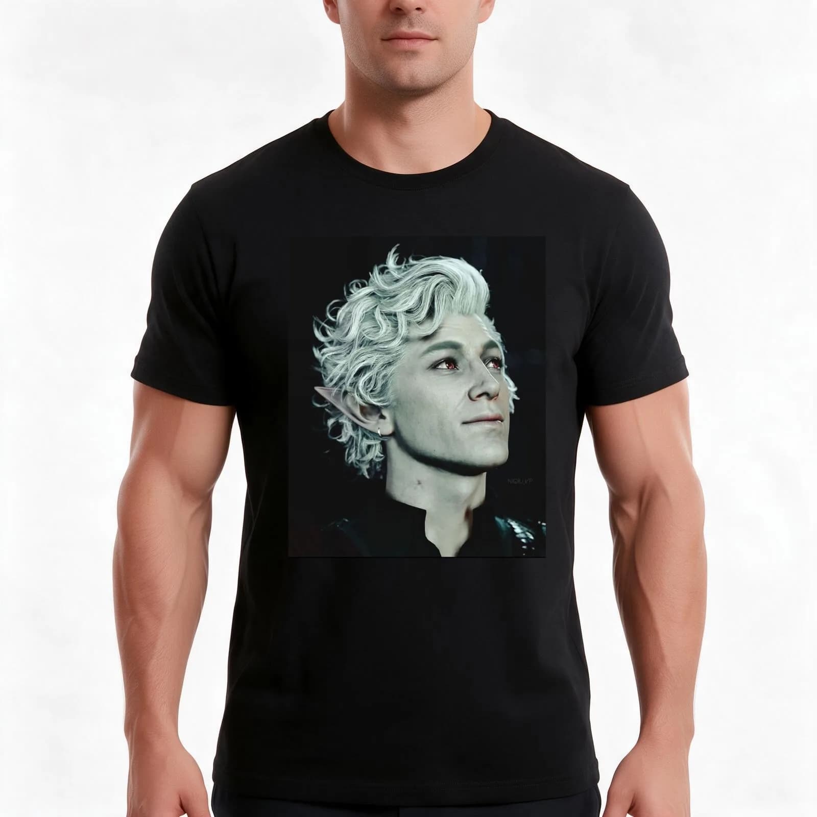 astarion the pale elf T-Shirt, Summer Casual Cotton Tee, Oversized Streetwear Tops, Vintage Graphic Print, Unisex Men Women