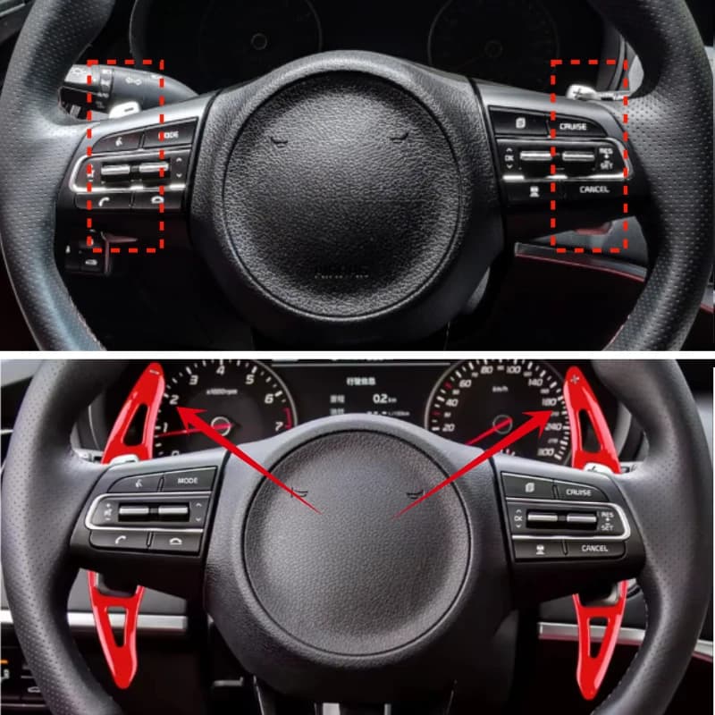 Car Steering Wheel Shift Paddle Shifter Extended For KIA Stinger Hatchback Van CK K8 GT S GTS GT2 GT+ GTLine 2018-2023