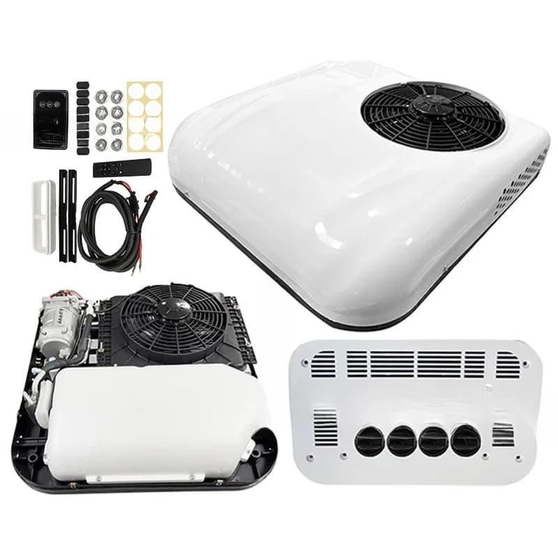 Car electric cooling and heating overhead integrated RV truck car air conditioner