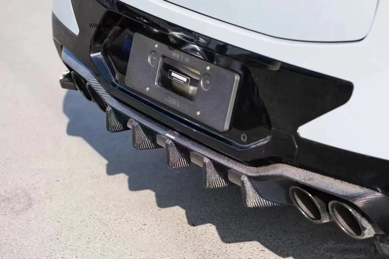 New ForBMW X4M F98 Front Carbon Fiber Lip Strip Bolt-On Universal Fitment Bumper Retrofit Upgrade Kit