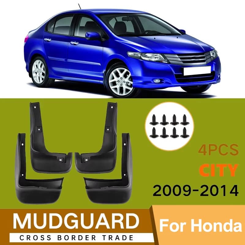 4Pcs For Honda City 2009-2014 2010 2011 2012 2013 Car Tires Fenders Waterproof Mudguards PP Plastic Accessories