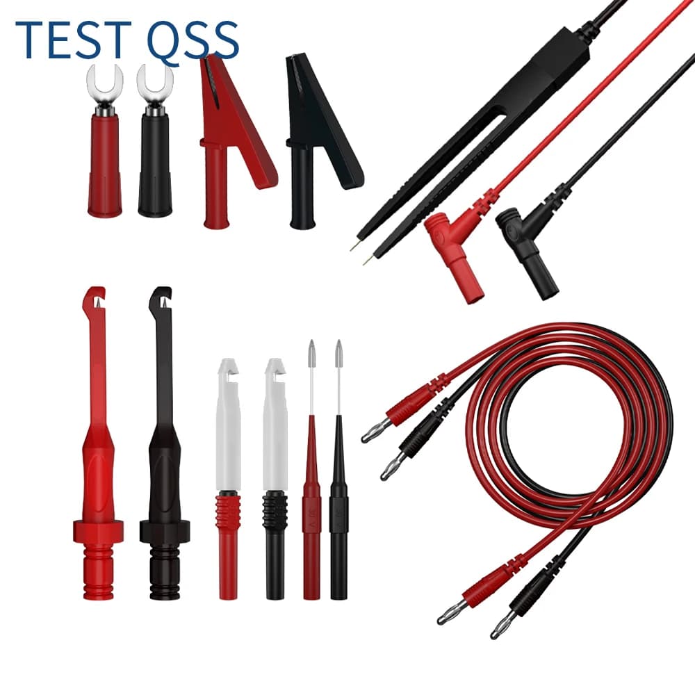 QSS Multimeter Test Leads Kit Digital Electrical Test Probes Set for Automobile Circuit Repair Wire-Piercing Needle