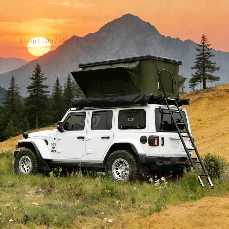 New Straight Hydraulic-Up Hard Cover Rooftop Tent Automatic People SUV Truck Camping