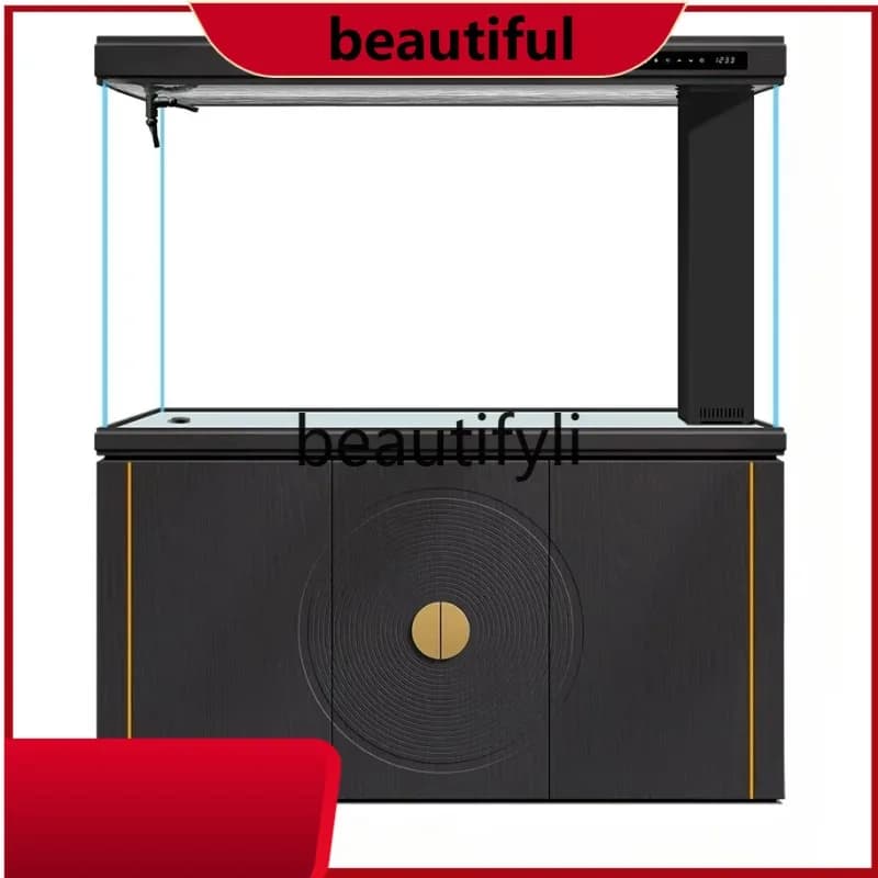 H AFish tank living room large light luxury floor ecological intelligence ultra-white smart screen 2024 new aquarium H