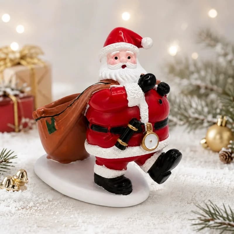 Resin Santa Claus storage ornaments, Christmas gift bags, storage trays, home display windows, holiday decorations, gifts