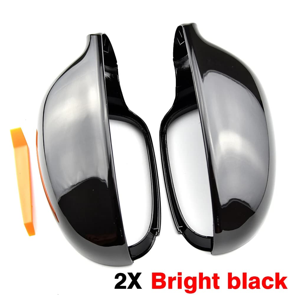 2Pcs Carbon Fiber Rearview Mirror Cover Replacement for Golf 5 MK5 2008-2011