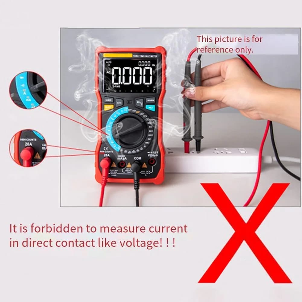 F5 DM850 Digital Multimeter With PVC/brass Test Leads Professional Multimeter AC/DC Votage Tester 1999 Counts Electrician Tools