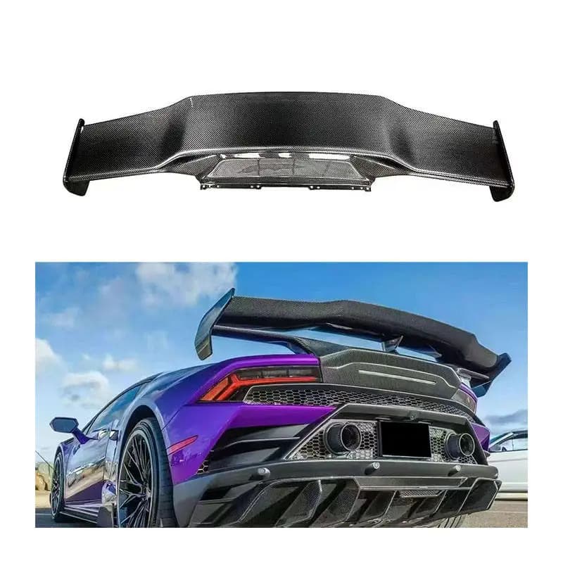V-style High-quality Dry Carbon Fiber Rear Spoiler for Huracan EVO LP610 LP580 Body Kit 2014-2019