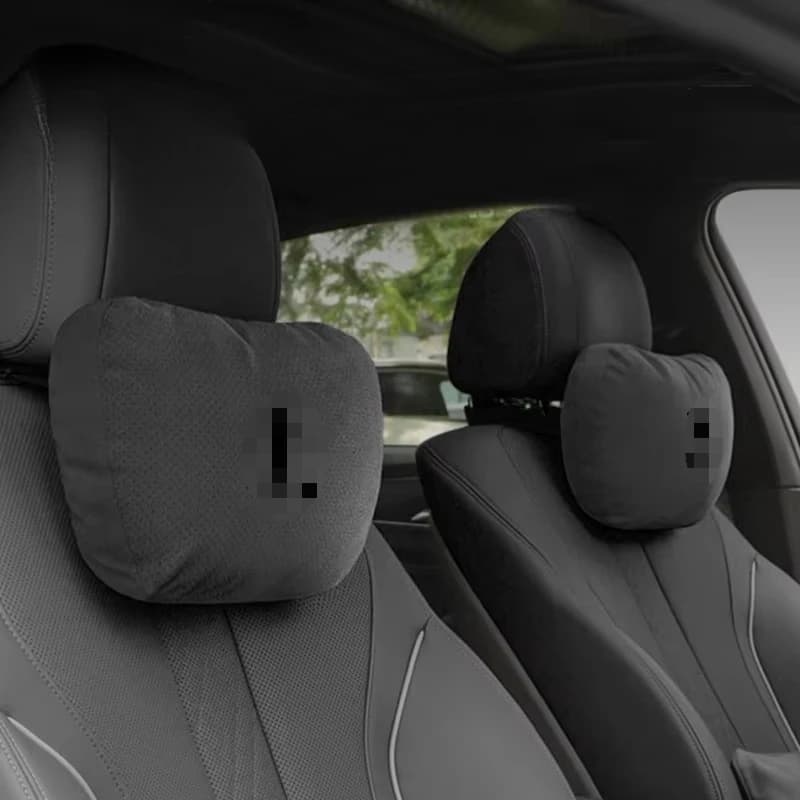 Car Interior Seat Headrest Fur Neck Pillow Lumbar Support Accessories For Tesla Model 3/X/ Y Roadster