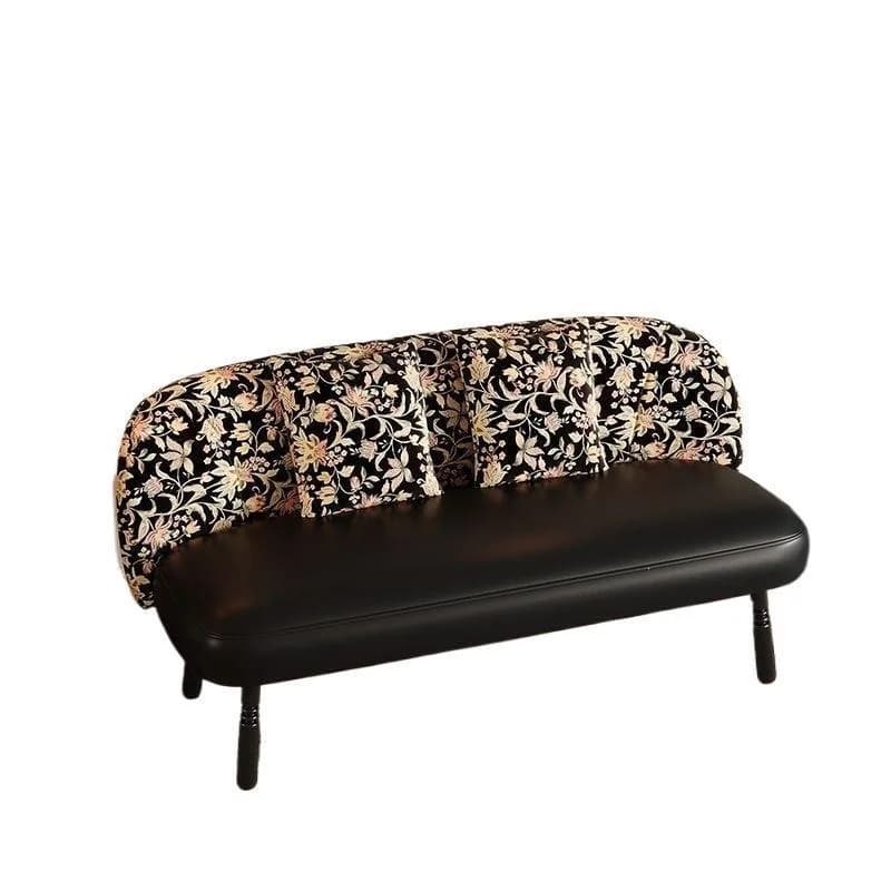 Internet celebrity retro sofa French antique style home bedroom clothing store light luxury flower cloth cotton and linen