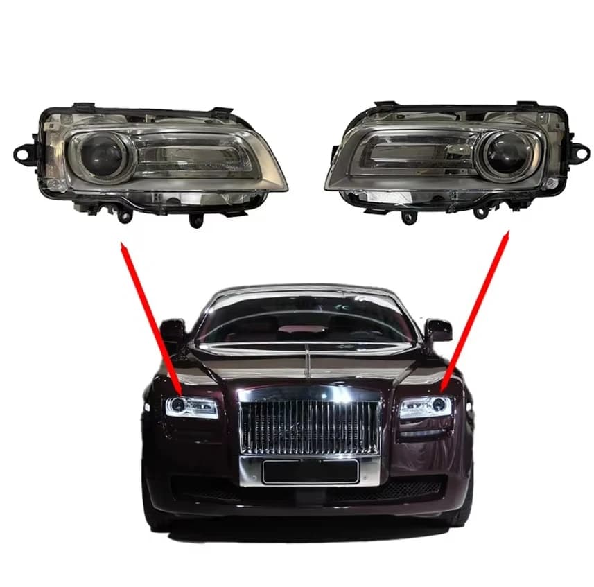 Left and Right Headlights  forRolls-Royce Ghost, OE number 663117211433  63117211434 , original  second-hand