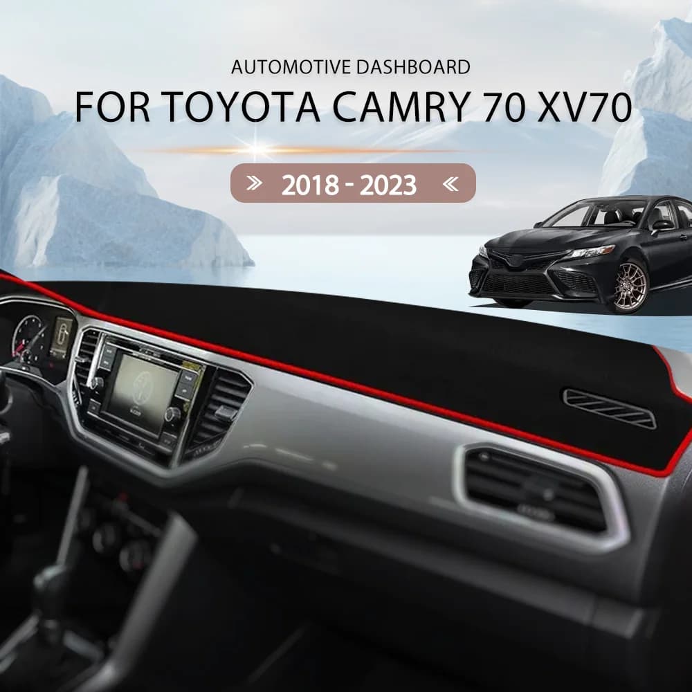 For Toyota Camry 70 XV70 2018 - 2023 Dash Mat Sun Shade Anti-UV Carpets Car Accessories Car Dashboard Cover