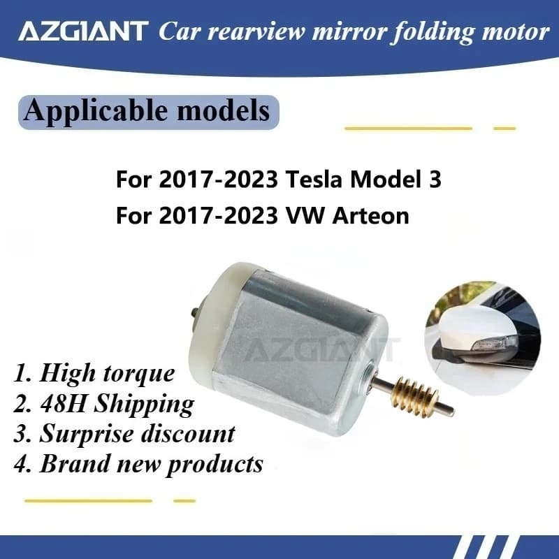 For 2017-2023 Tesla Model 3 / 2017-2023 VW Arteon Car rearview Mirror Fold motor FC-286SB-13118 Professional car parts F/L