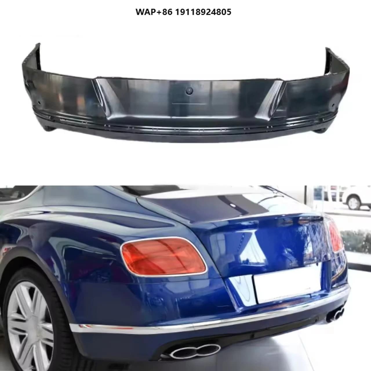 Car Rear Bumper for 2016-12018 GT Plastic pp Auto Parts Rear Bumper Body Kit for Continental GT OEM 3W3807421