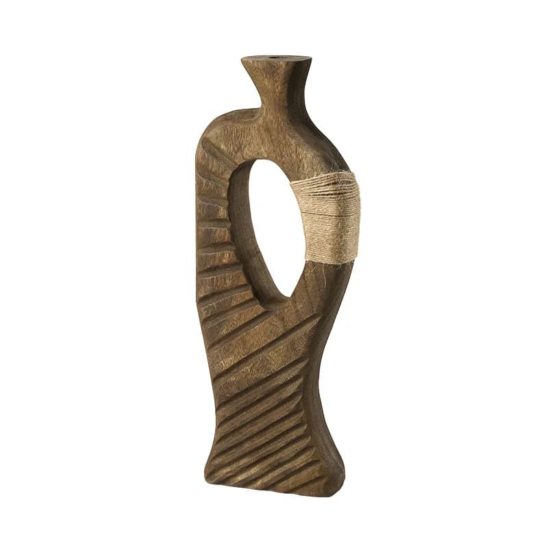 New Chinese style wabi sabi abstract art wood shadow dried flower ware sales office club entrance creative crafts