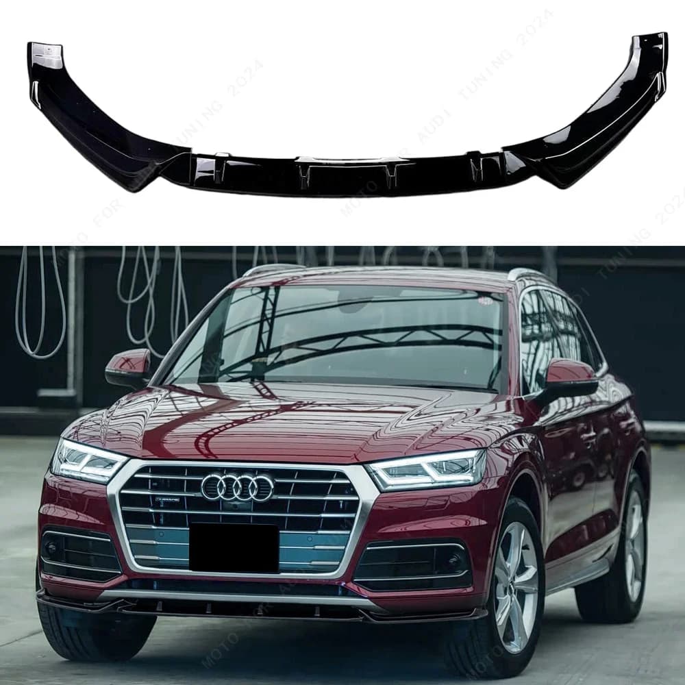 For AUDI Q5 FY MK2 TFSI TDI Quattro Premium 2017-2020 Pre-Facelift ABS Front Bumper Lip Chin Spoiler Splitter Protector Bodykits