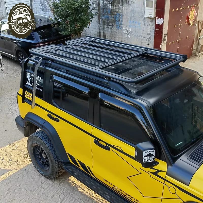 Thickened Aluminum Alloy Roof Rack for Tank 300/400/500 Car Roof Cargo Frame with Side Ladder