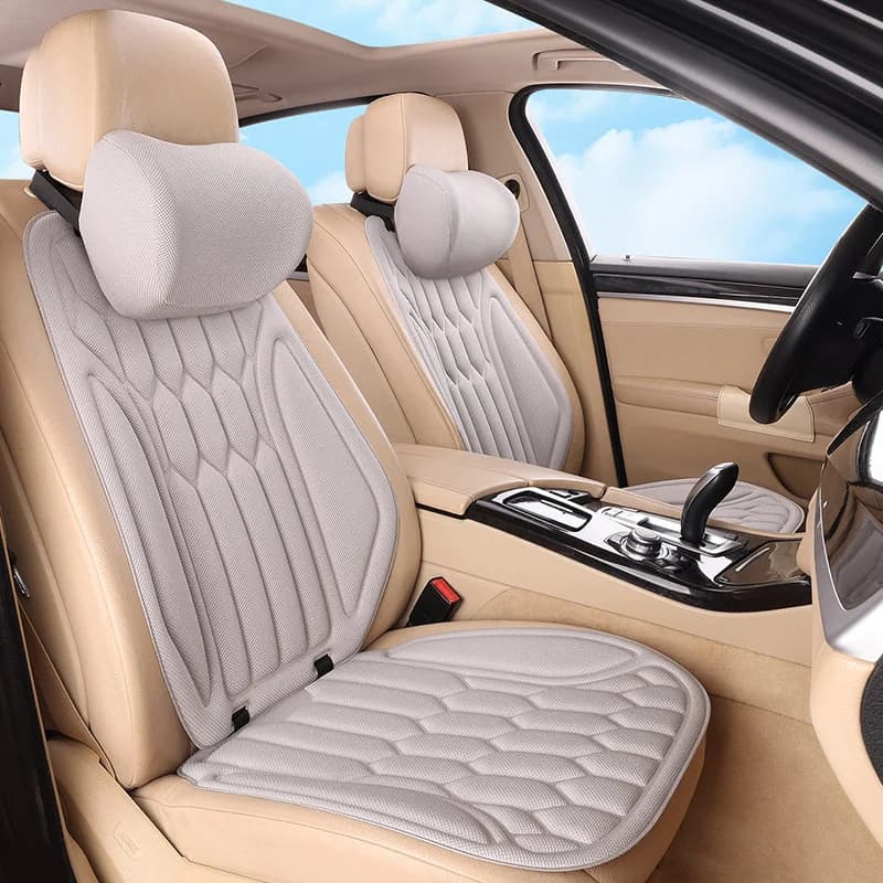 Car Seat Cushion Algae Fiber Driver Passenger Set Latex Auto Seat Pad Comfortable Support