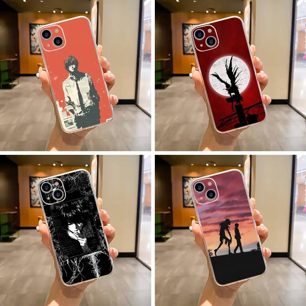 D-Death- Note-  Classic anime Phone Case For iPhone17,16,15,14,13,12,Pro Max,16/15/14 Plus  XS Soft Silicone Transparent Cover