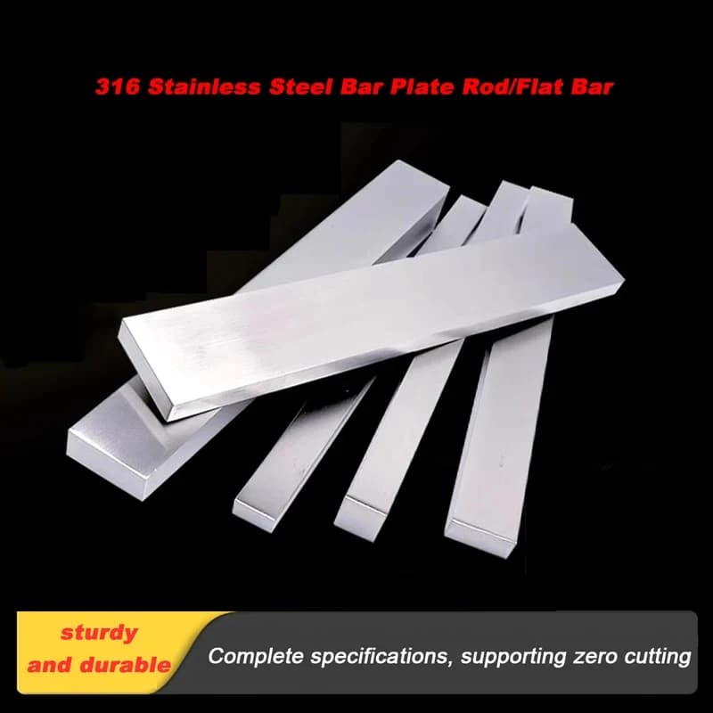 316 Stainless Steel Flat Bar 3-8mm Thick 10-80mm Wide 100-500mm Long Solid Plate Strip