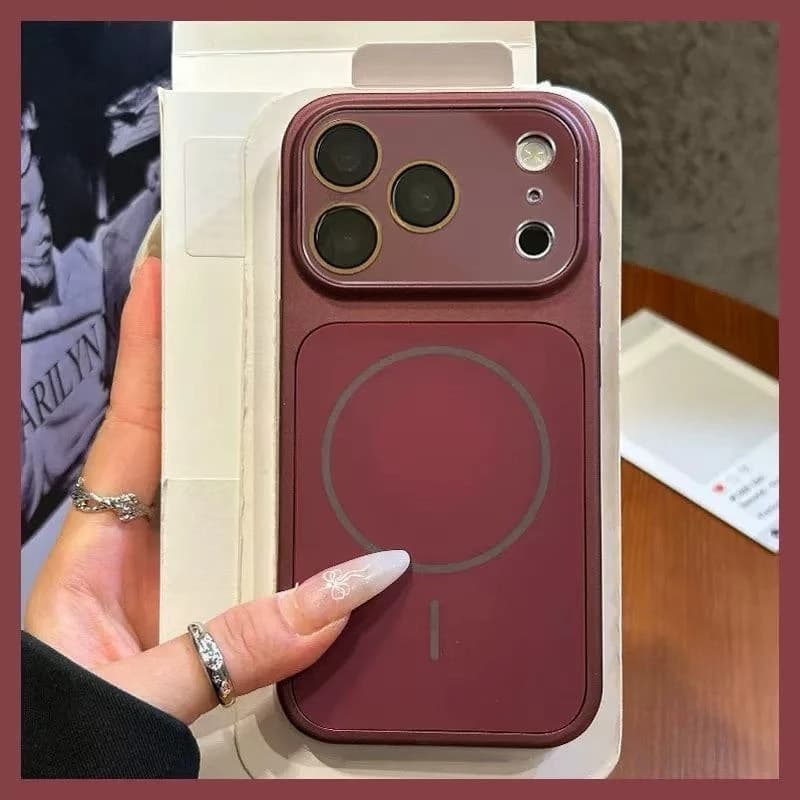 Glass Nano Frosted AG For Magsafe Case For iPhone 18 17 16 15 14 13 Pro Max Magnetic Charging Protective Armor Shockproof Cover
