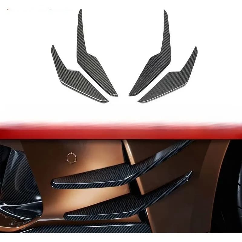 Perfiply CFA Style Dry Carbon Front Bumper Side Splitter Wind Knife Spoiler Tuning Air Blade for BMW G80 M3 G82 M4 2021-